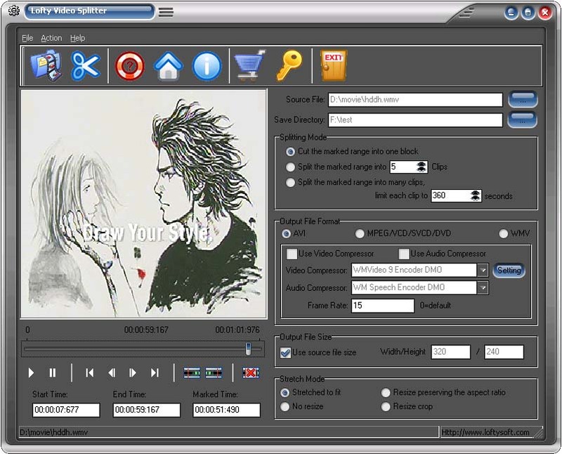 Lofty Video Splitter Screenshot